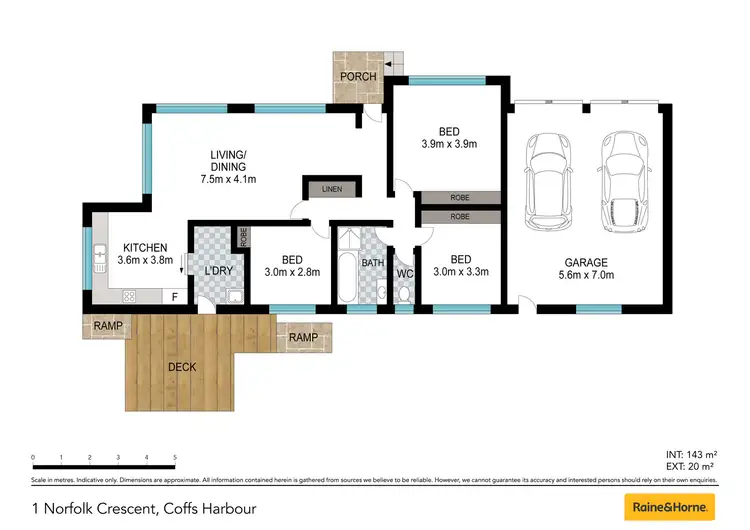 Floorplan of Homely house listing, 1 Norfolk Crescent, Coffs Harbour NSW 2450