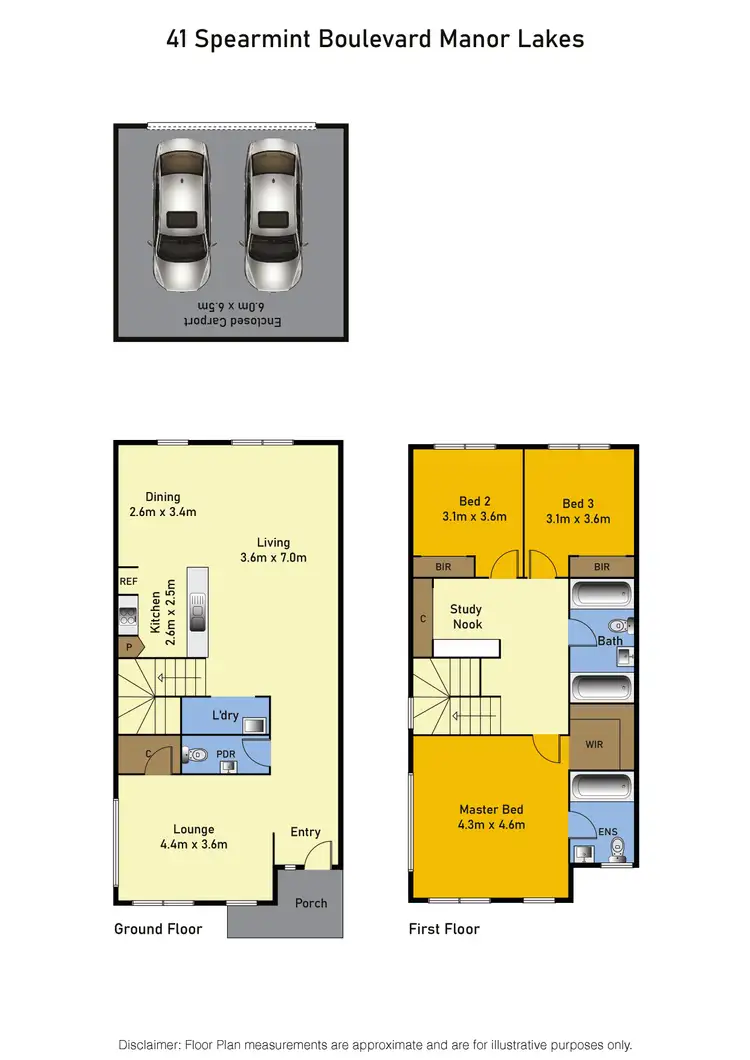 Floorplan of Homely house listing, 41 Spearmint Boulevard, Manor Lakes VIC 3024