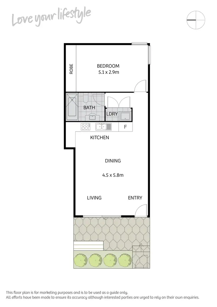 Floorplan of Homely apartment listing, 1/20-34 Wyndham Street, Alexandria NSW 2015