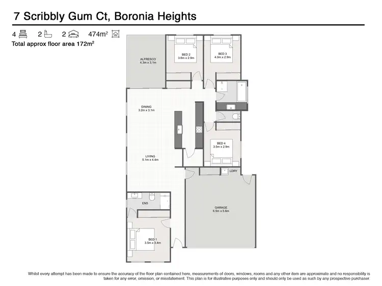 Floorplan of Homely house listing, 7 Scribbly Gum Court, Boronia Heights QLD 4124