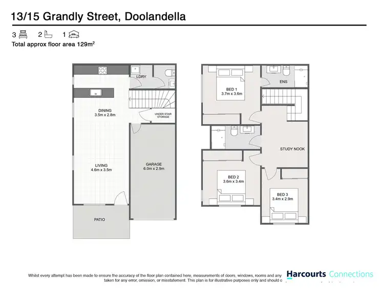 Floorplan of Homely townhouse listing, 13/15 Grandly Street, Doolandella QLD 4077