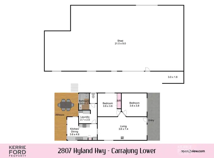 Floorplan of Homely rural property listing, 2807 Hyland Highway, Carrajung Lower VIC 3844