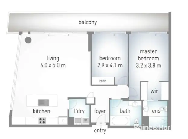 Floorplan of Homely apartment listing, 212/3018 Surfers Paradise Boulevard, Surfers Paradise QLD 4217