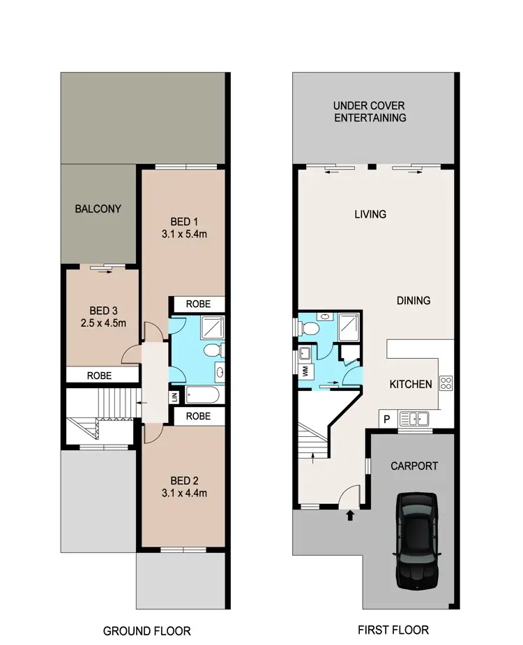 Floorplan of Homely townhouse listing, 4/5 Deakin Place, Durack NT 830