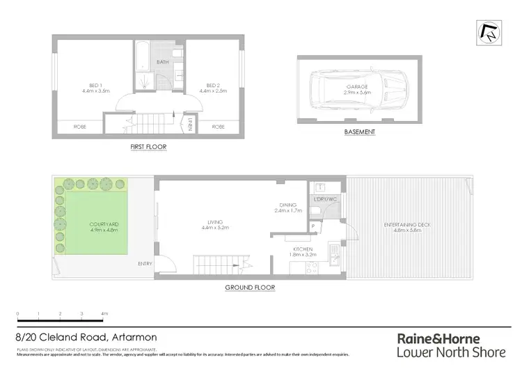 Floorplan of Homely townhouse listing, 8/20 Cleland Road, Artarmon NSW 2064