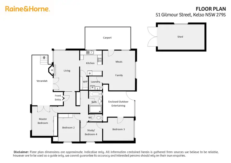 Floorplan of Homely house listing, 51 Gilmour Street, Kelso NSW 2795