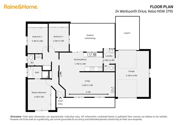 Floorplan of Homely house listing, 24 Wentworth Drive, Kelso NSW 2795