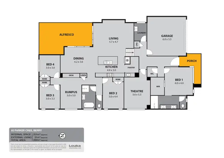 Floorplan of Homely house listing, 85 Parker Crescent, Berry NSW 2535