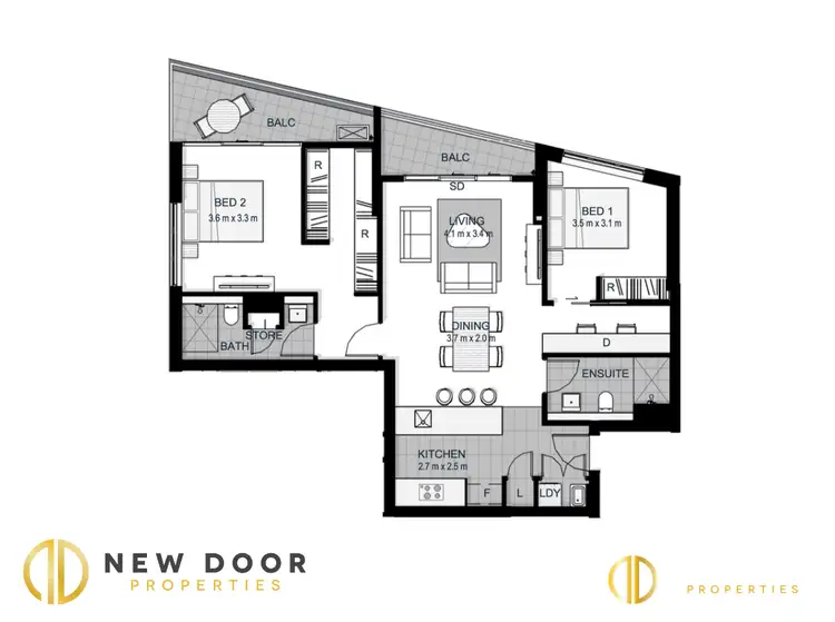 Floorplan of Homely apartment listing, 327/325 Anketell Street, Greenway ACT 2900