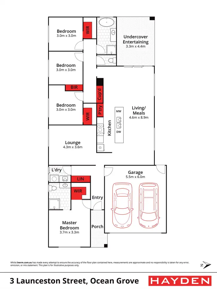 Floorplan of Homely house listing, 3 Launceston Street, Ocean Grove VIC 3226