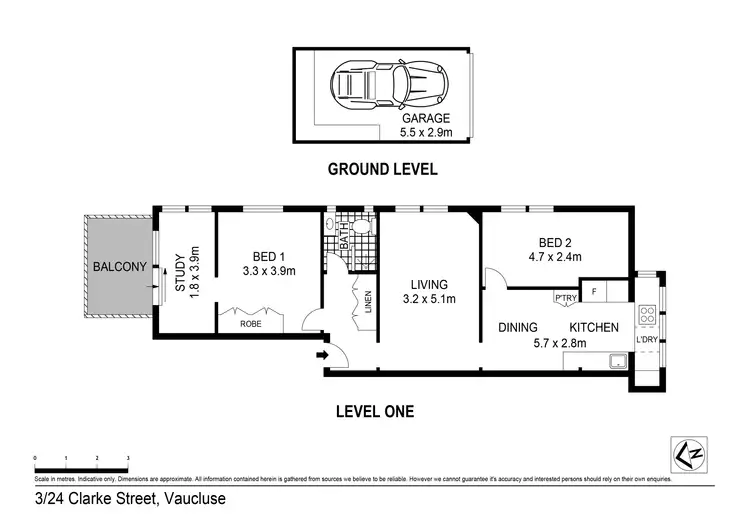 Floorplan of Homely apartment listing, 3/24 Clarke Street, Vaucluse NSW 2030