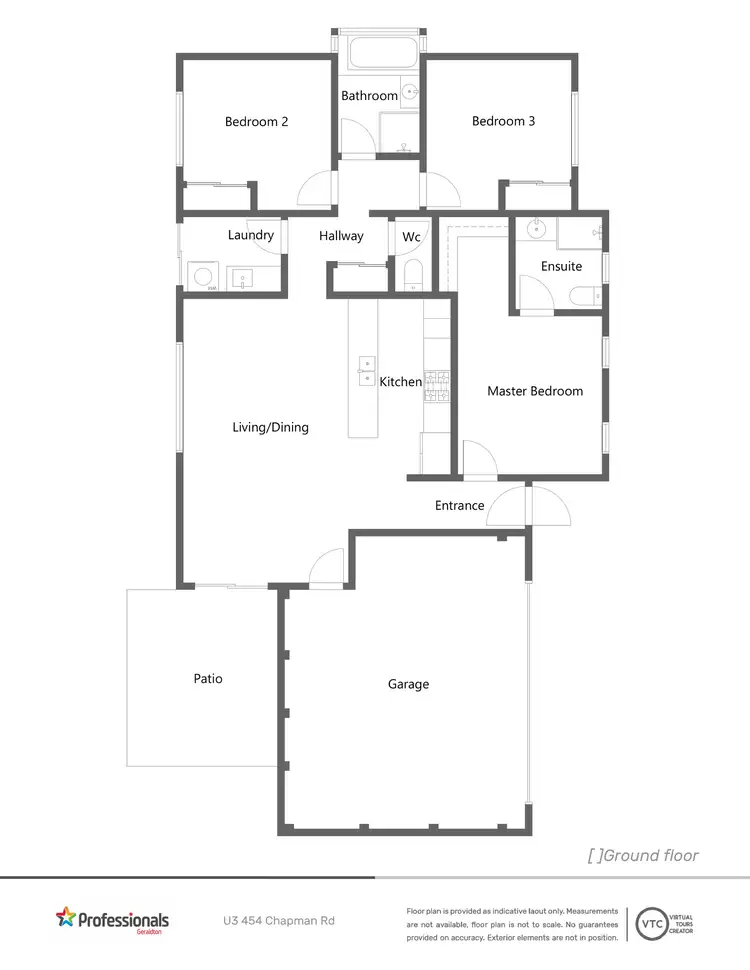 Floorplan of Homely unit listing, 3/454 Chapman Road, Bluff Point WA 6530
