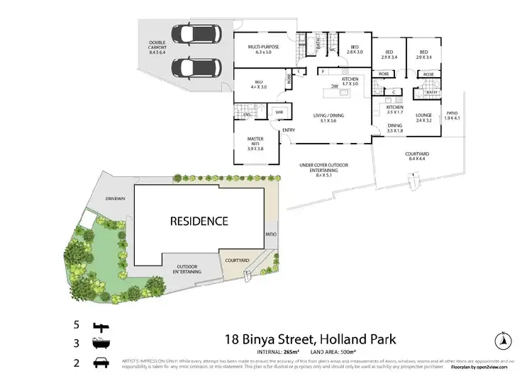 Floorplan of Homely house listing, 18 Binya Street, Holland Park QLD 4121