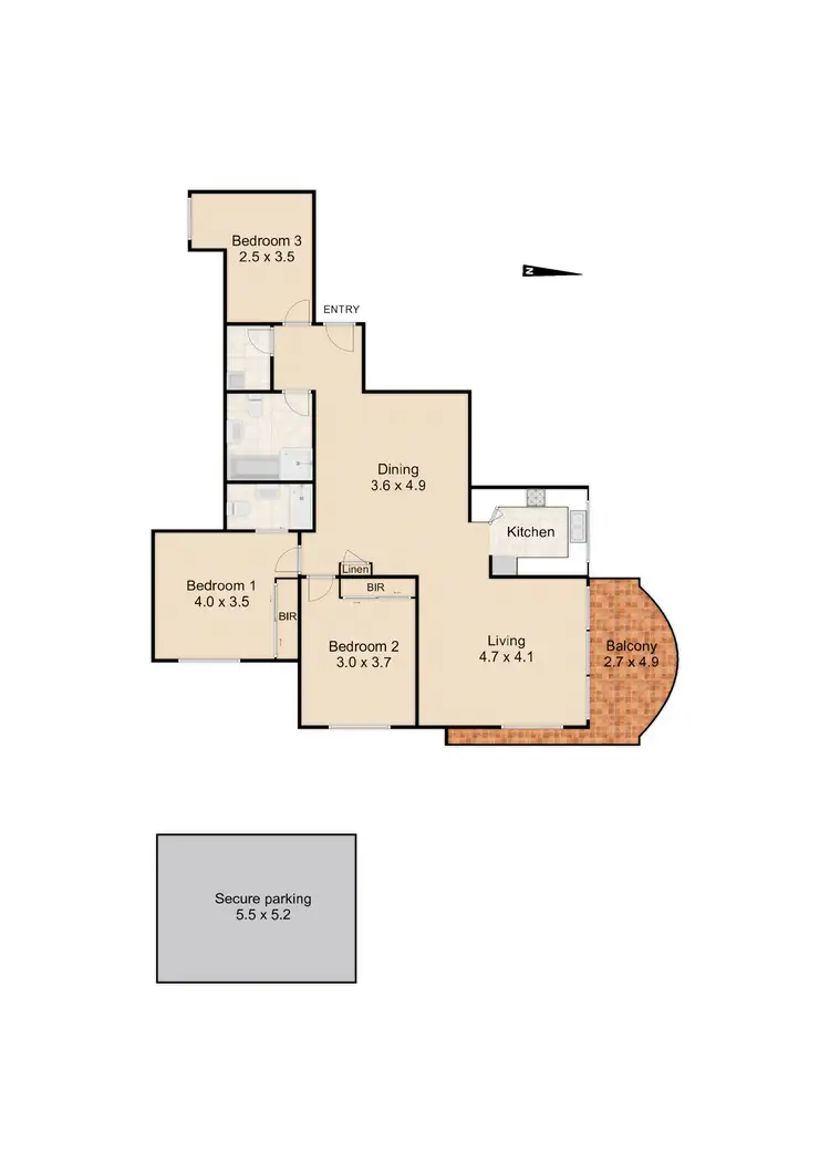 Floorplan of Homely apartment listing, 23/2 Bellbrook Avenue, Hornsby NSW 2077