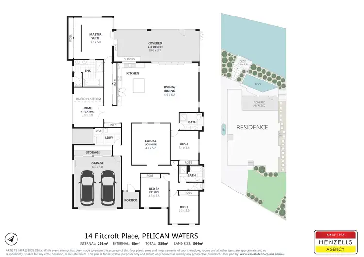 Floorplan of Homely house listing, 14 Flitcroft Place, Pelican Waters QLD 4551