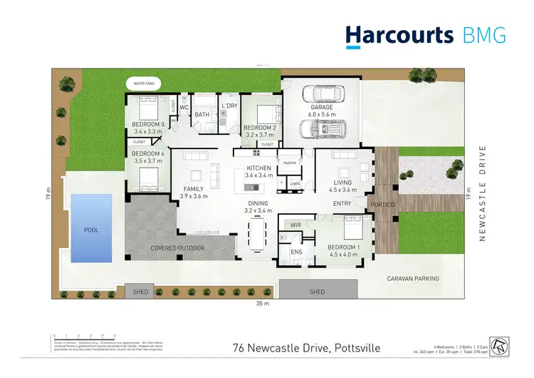 Floorplan of Homely house listing, 76 Newcastle Drive, Pottsville NSW 2489