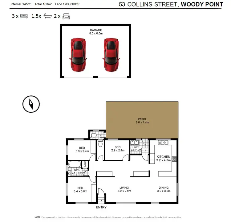 Floorplan of Homely house listing, 53 Collins Street, Woody Point QLD 4019