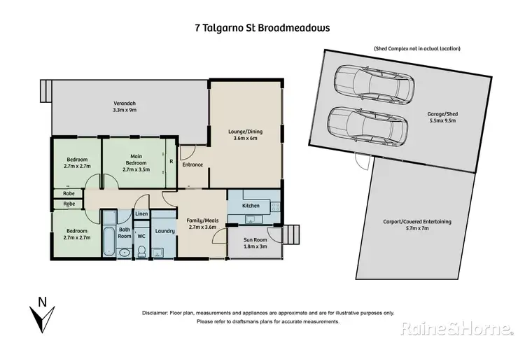 Floorplan of Homely house listing, 7 Talgarno Street, Broadmeadows VIC 3047
