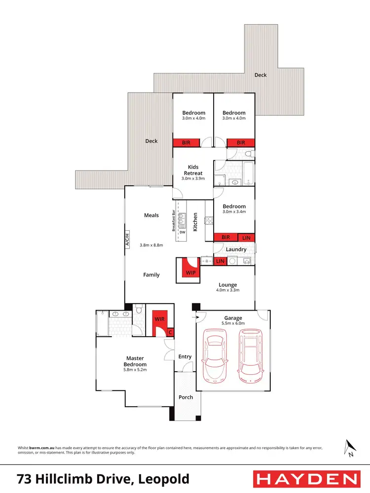 Floorplan of Homely house listing, 73 Hillclimb Drive, Leopold VIC 3224