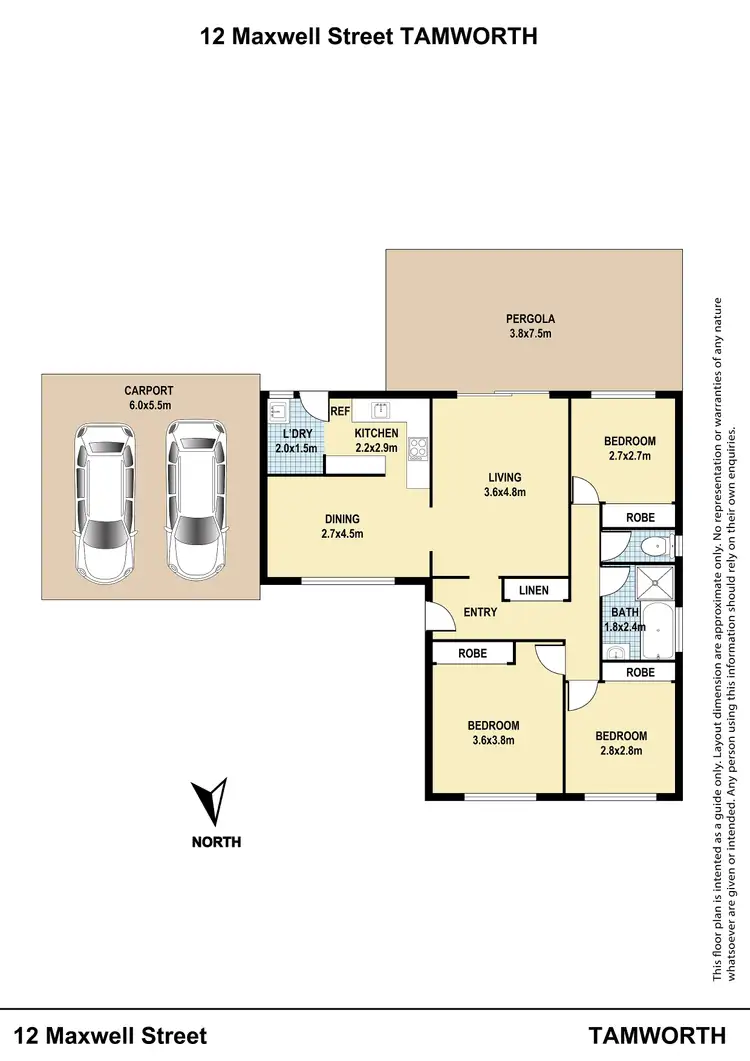 Floorplan of Homely house listing, 12 Maxwell Street, West Tamworth NSW 2340