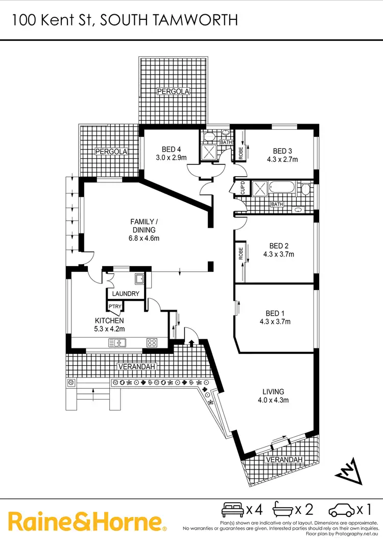 Floorplan of Homely house listing, 100 Kent Street, Tamworth NSW 2340