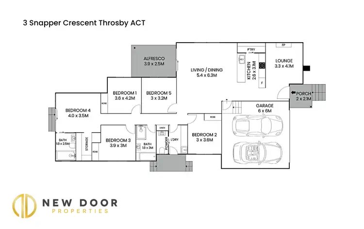 Floorplan of Homely house listing, 3 Snapper Crescent, Throsby ACT 2914