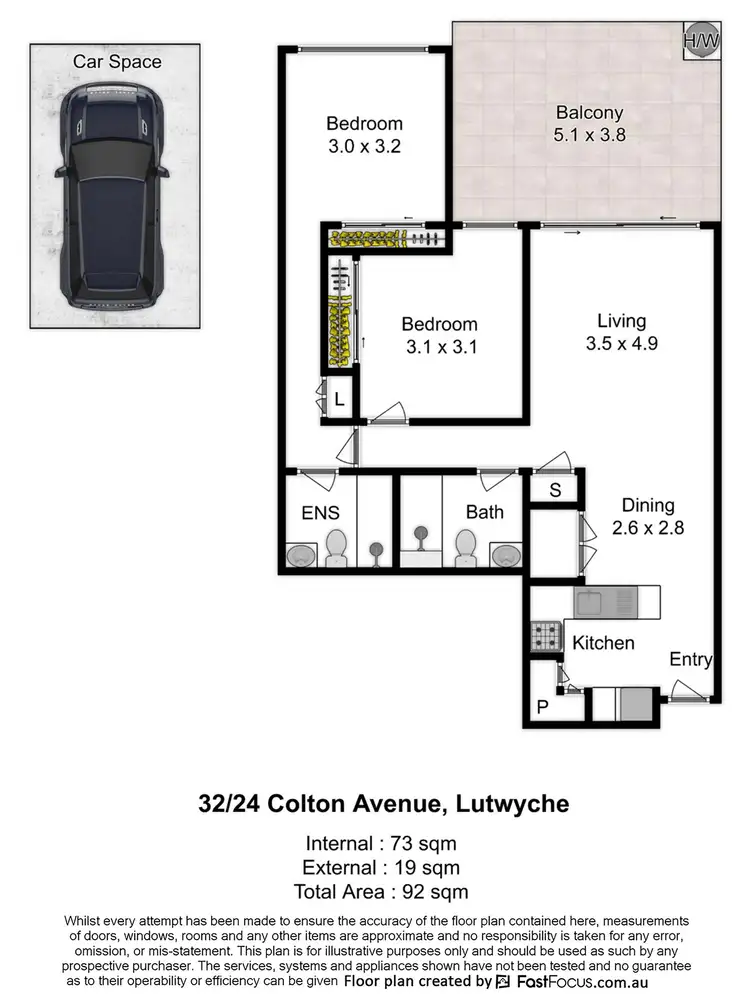 Floorplan of Homely unit listing, 32/20-24 Colton Avenue, Lutwyche QLD 4030