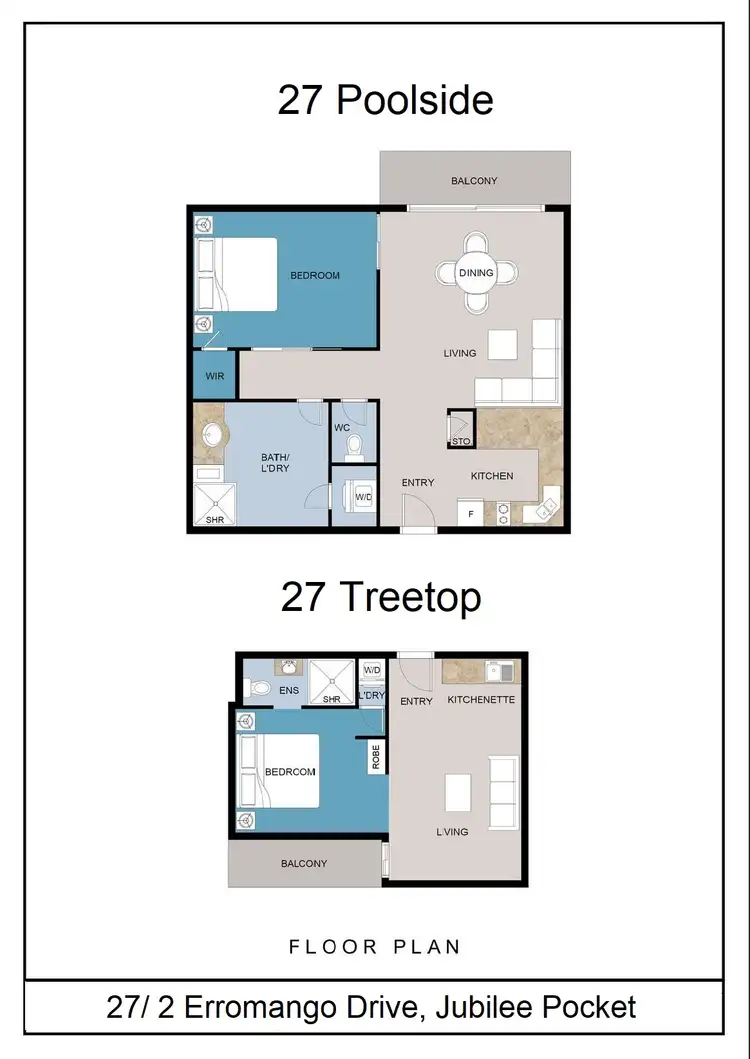 Floorplan of Homely unit listing, 27/2 Erromango Drive, Jubilee Pocket QLD 4802
