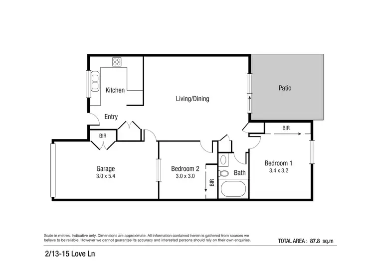 Floorplan of Homely unit listing, 2/13-15 Love Lane, Rosslea QLD 4812