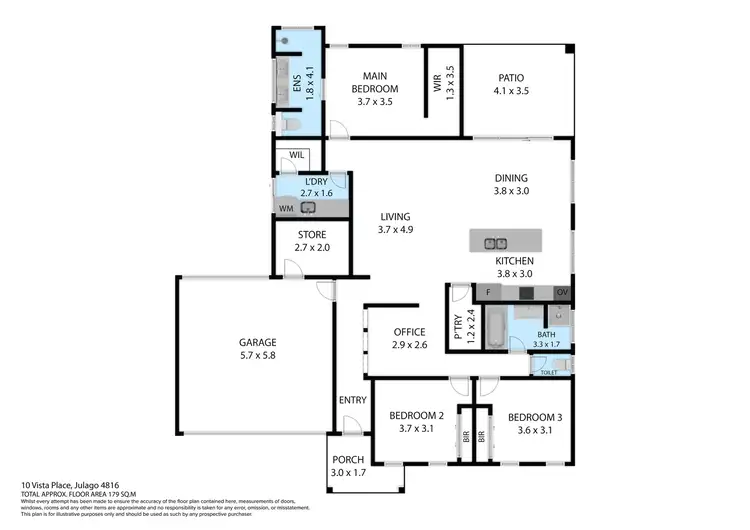 Floorplan of Homely house listing, 10 Vista Place, Julago QLD 4816