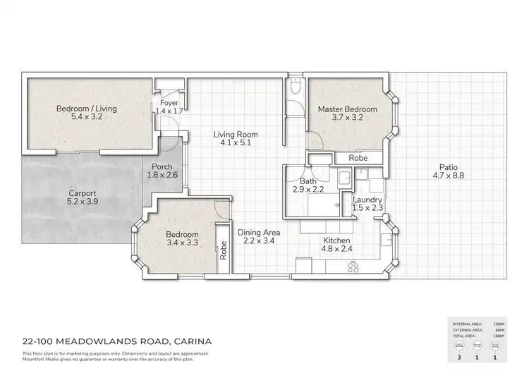 Floorplan of Homely house listing, 22/100 Meadowlands Road, Carina QLD 4152