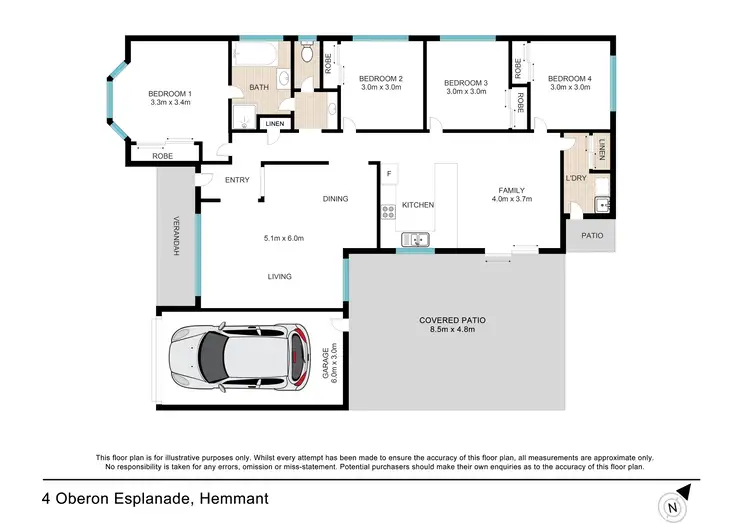 Floorplan of Homely house listing, 4 Oberon Esplanade, Hemmant QLD 4174