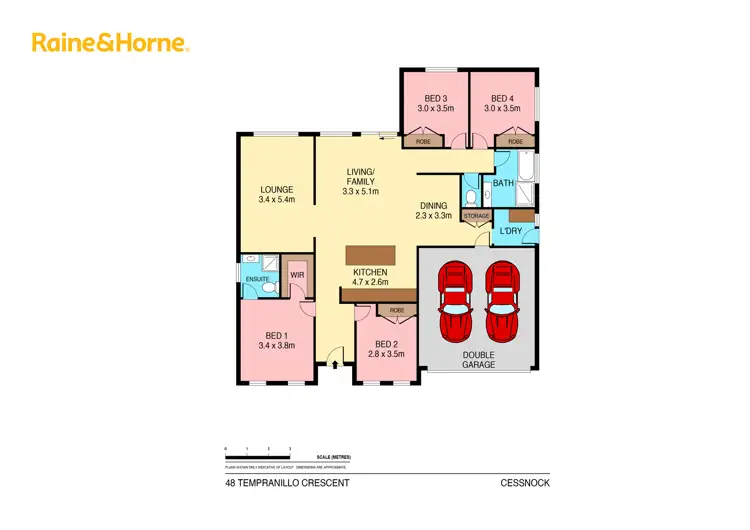 Floorplan of Homely house listing, 48 Tempranillo Crescent, Cessnock NSW 2325