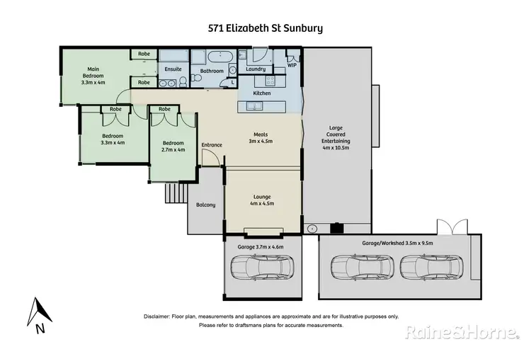 Floorplan of Homely house listing, 571 Elizabeth Drive, Sunbury VIC 3429