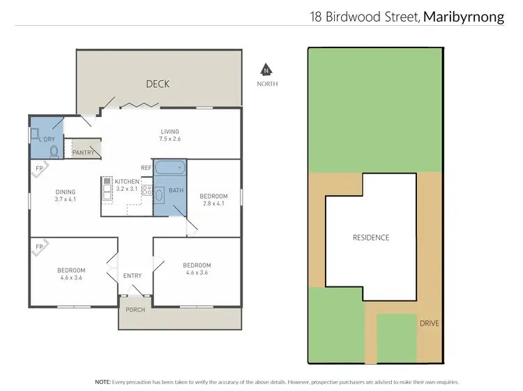 Floorplan of Homely house listing, 18 Birdwood Street, Maribyrnong VIC 3032