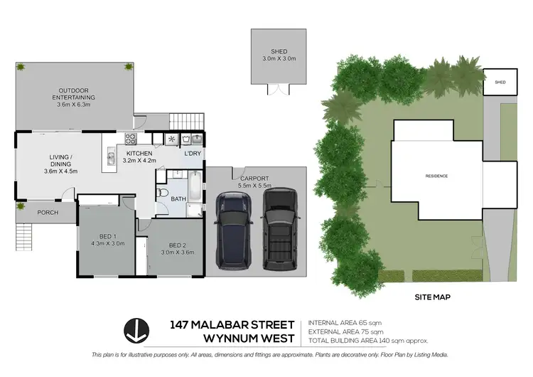 Floorplan of Homely house listing, 147 Malabar Street, Wynnum West QLD 4178