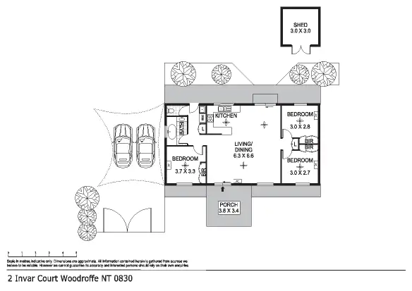 Floorplan of Homely house listing, 2 Invar Court, Woodroffe NT 830