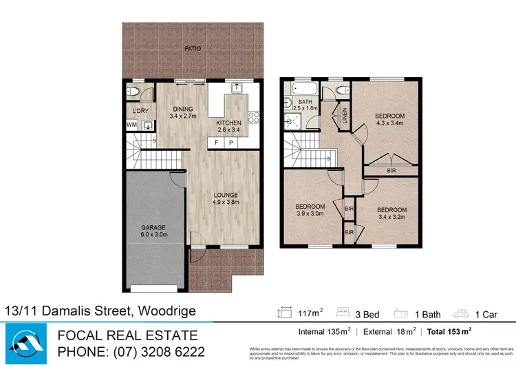 Floorplan of Homely house listing, 13/11 Damalis Street, Woodridge QLD 4114