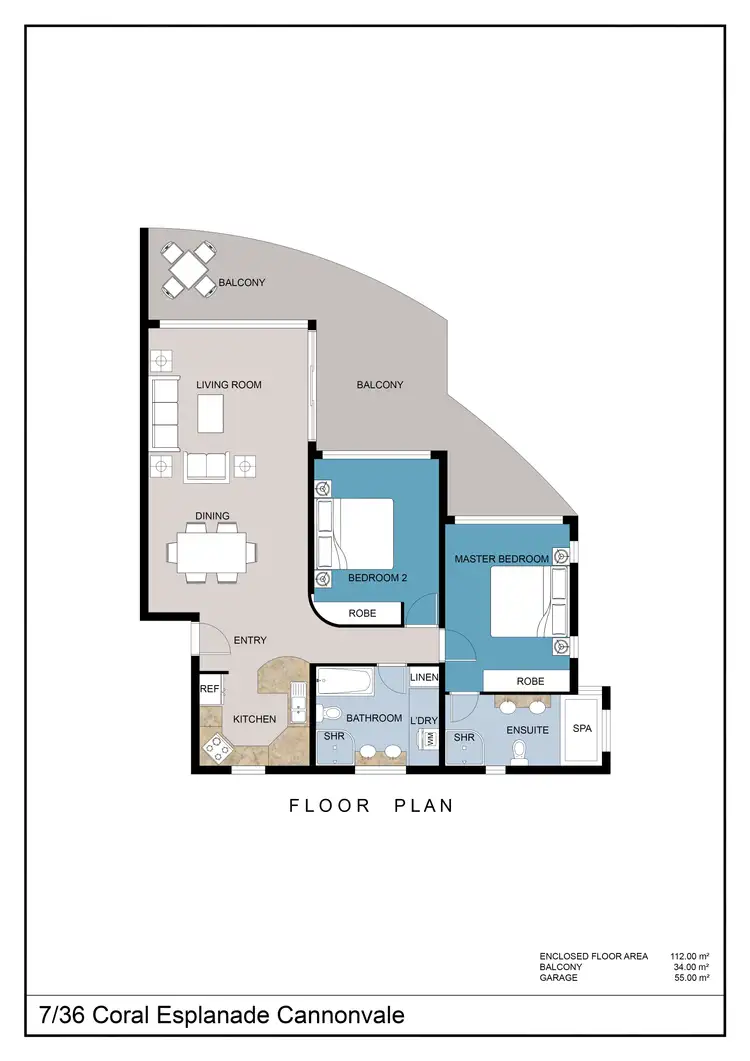 Floorplan of Homely unit listing, 7/36 Coral Esplanade, Cannonvale QLD 4802