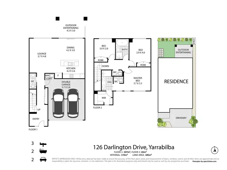 Floorplan of Homely house listing, 126 Darlington Drive, Yarrabilba QLD 4207