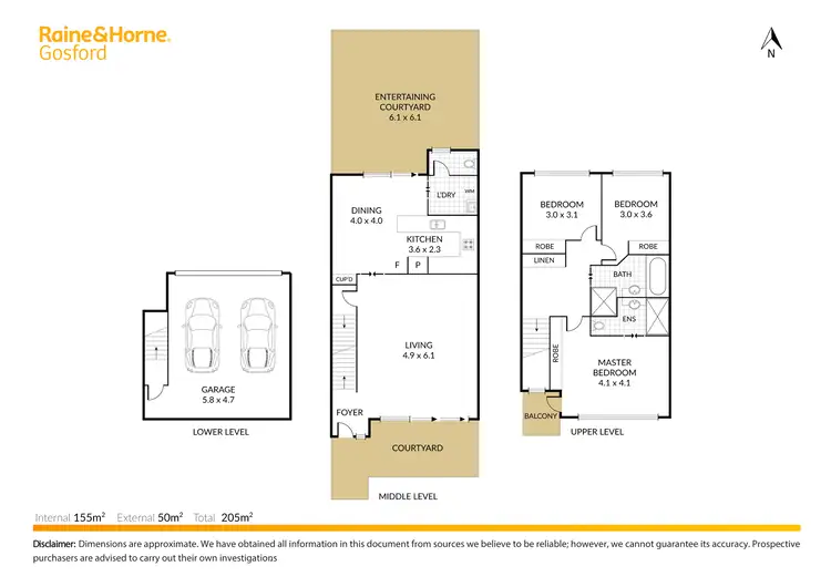 Floorplan of Homely townhouse listing, 16/55-59 Dwyer Street, North Gosford NSW 2250