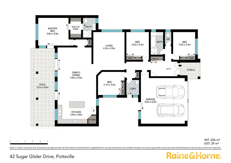 Floorplan of Homely house listing, 42 Sugar Glider Drive, Pottsville NSW 2489