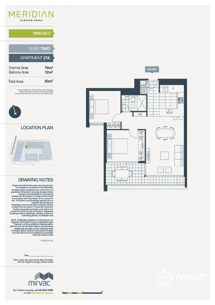 Floorplan of Homely apartment listing, 214/17 Freeman Loop, North Fremantle WA 6159