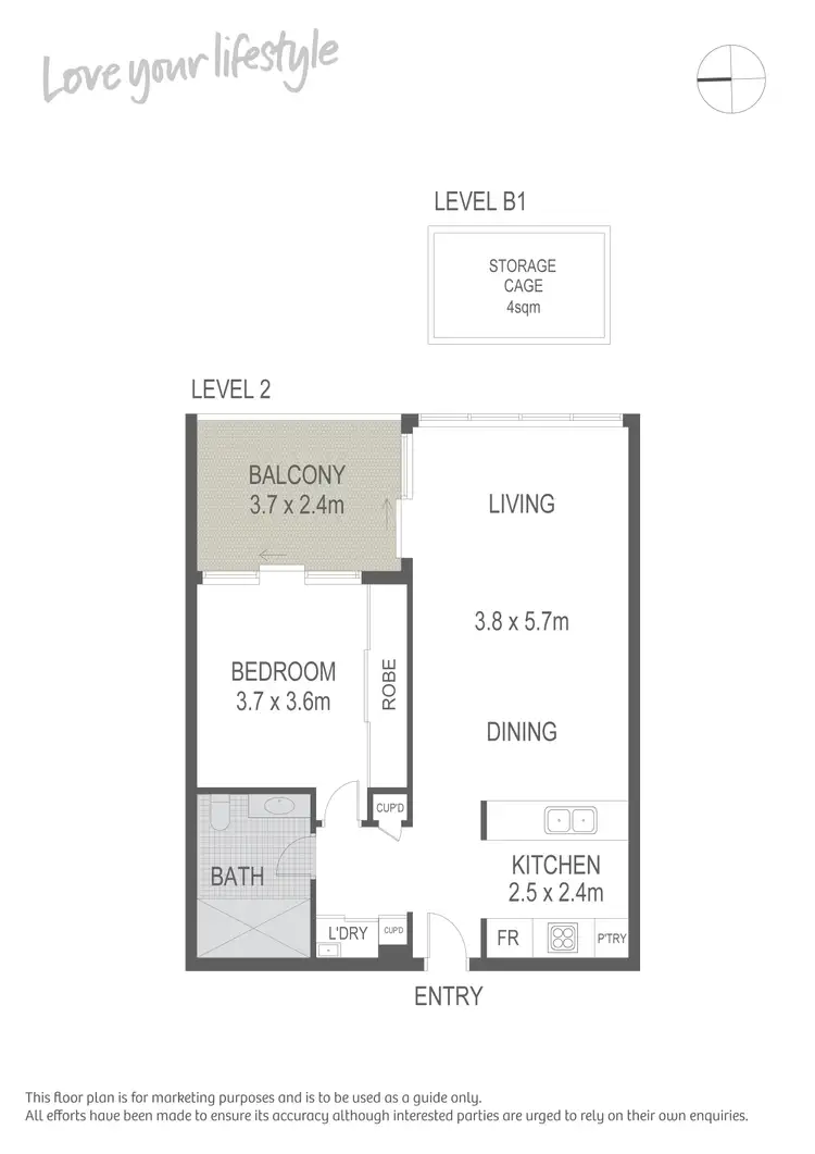 Floorplan of Homely apartment listing, 85/2 Coulson Street, Erskineville NSW 2043