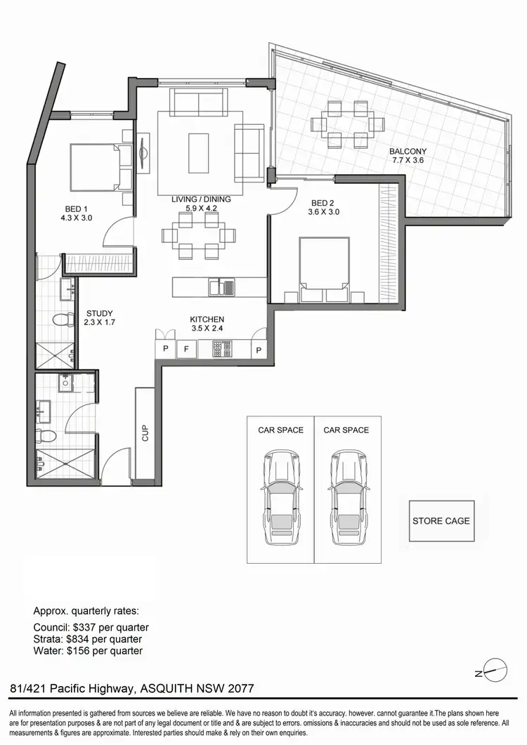 Floorplan of Homely apartment listing, 81/421 Pacific Highway, Asquith NSW 2077