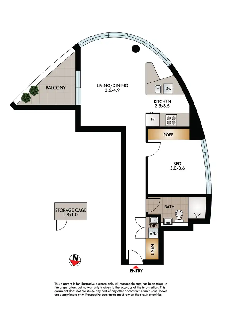 Floorplan of Homely apartment listing, 1405/241 Oxford Street, Bondi Junction NSW 2022