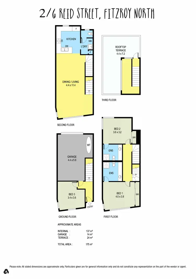 Floorplan of Homely townhouse listing, 2/6 Reid Street, Fitzroy North VIC 3068