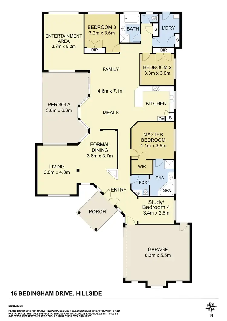 Floorplan of Homely house listing, 15 Bedingham Drive, Hillside VIC 3037