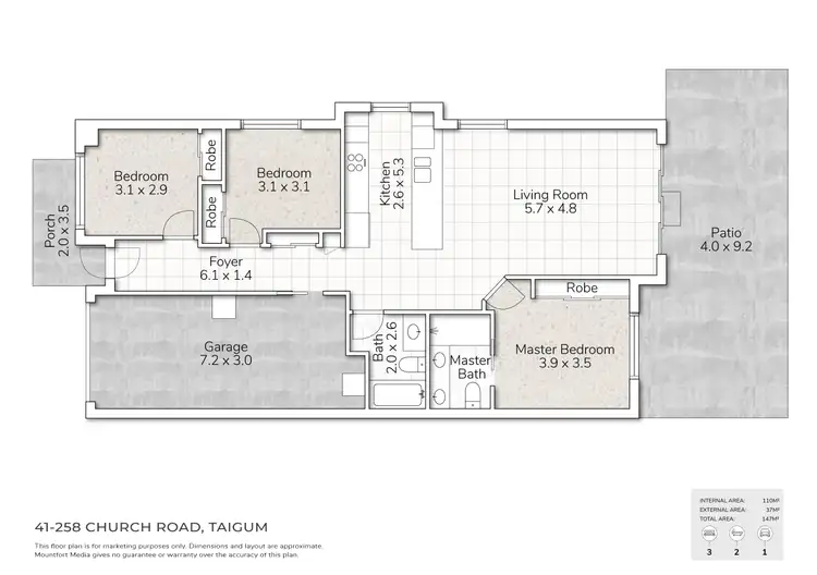 Floorplan of Homely villa listing, 41/258 Church Road, Taigum QLD 4018