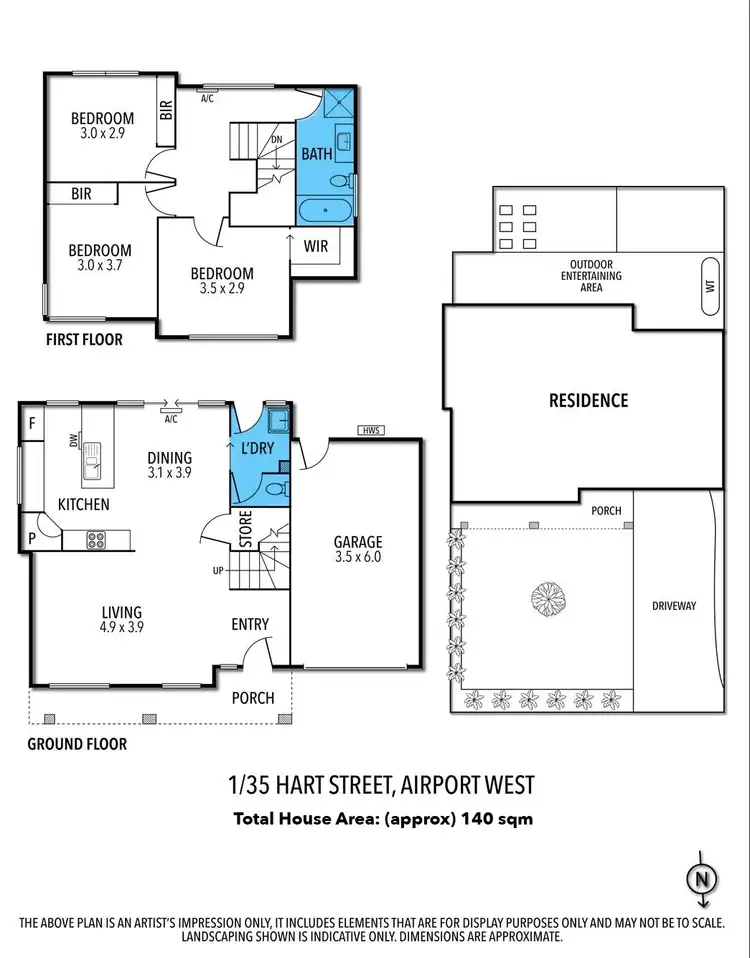 Floorplan of Homely house listing, 1/35 Hart Street, Airport West VIC 3042